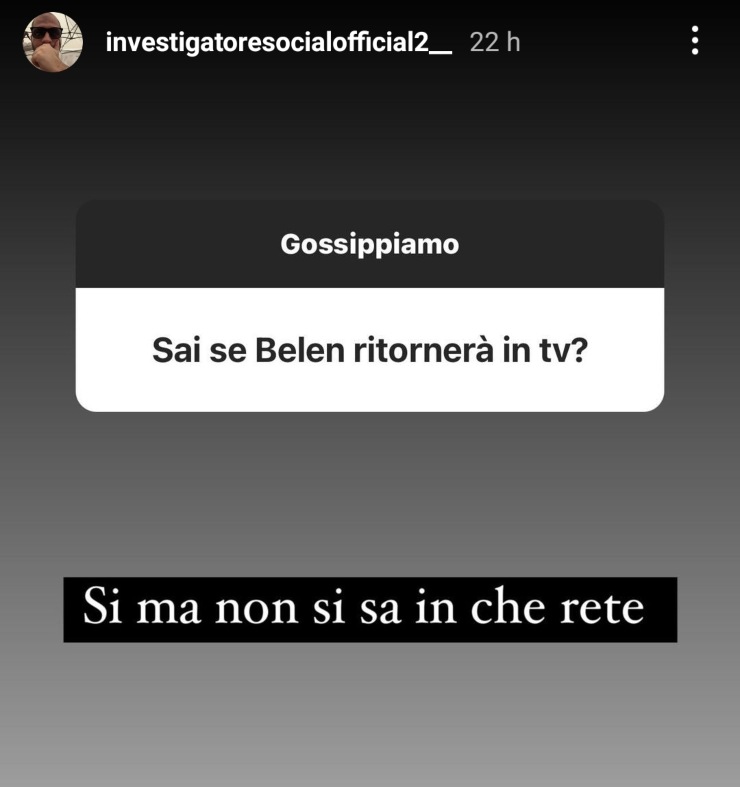 Belen addio tv indiscrezione