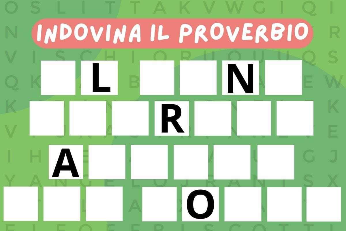 Indovina questo proverbio prima che il tempo scada